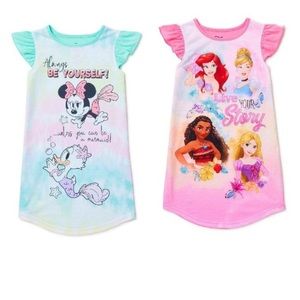 Disney Minnie Mouse & Disney princesses nightgowns size 4/5